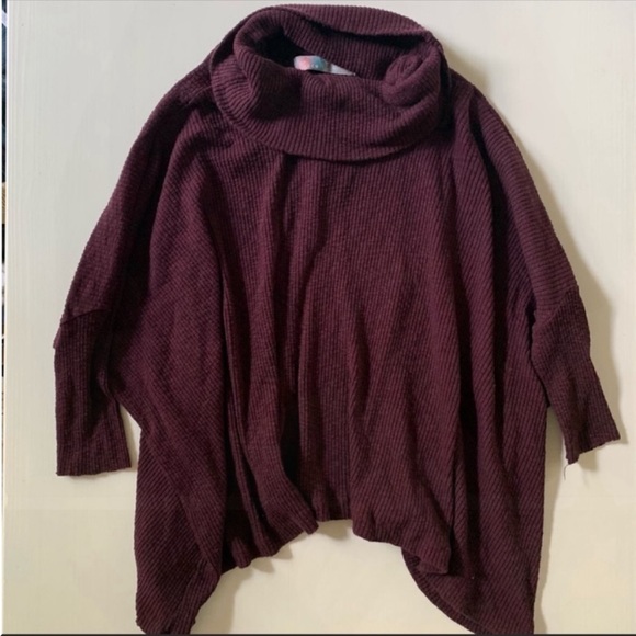 Free People Cowl Neck Open Back Sweater Top - Picture 2 of 4